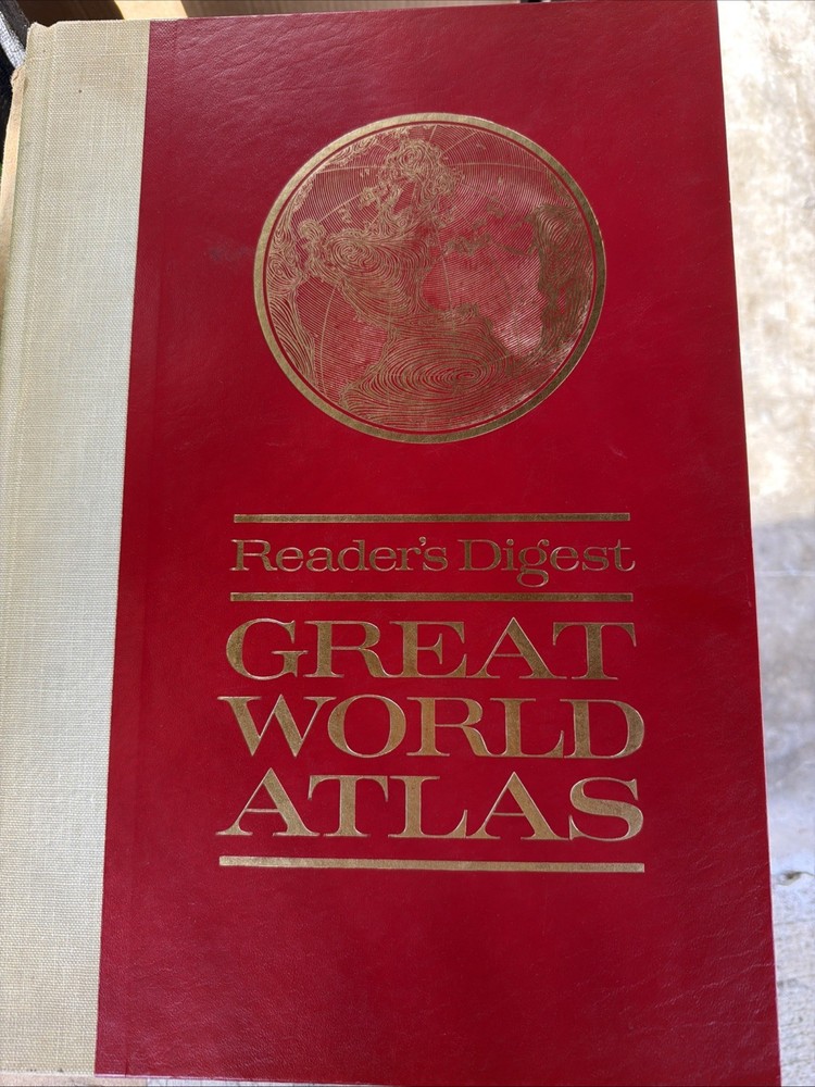 VTG 1963 Readers Digest Great World Atlas HC Book 2nd Edition Great Graphics!