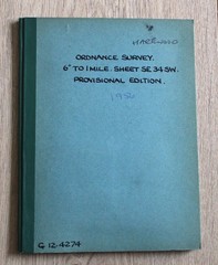 Vintage Ordnance Survey Map SE 34 SW 1956 Harewood Yorkshire Wike Alwoodley Gate