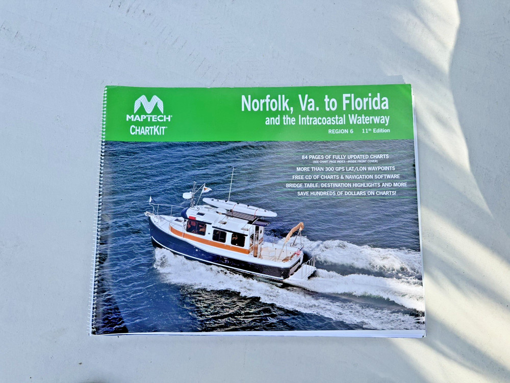 Maptech Chart Kit NORFOLK, Va To FLORIDA and the intercoastal Waterway REG6