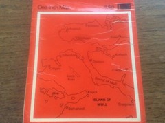 Sound of Mull Scottish Scotland Vintage 1960s Ordnance Survey OS One Inch Map