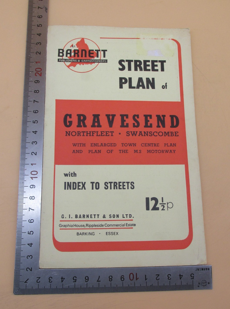 Barnett Street Plan Of Gravesend With Index To Streets Map