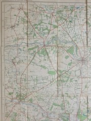 Ordnance Survey Thetford 1920 Sheet 76 Contoured Road Map