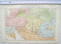 1895 The Times Plate 46 Ethnographic map of Austria-Hungary