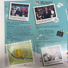 Vintage 1990s NBC Television Studio Tour California Tourist Travel Brochure