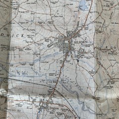 KEIGHLEY – ORDNANCE SURVEY First Series 1:25,000 1952 SE04 Silsden Addingham