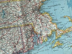 Vintage NATIONAL GEOGRAPHIC 1962 MAP US Washington To Boston 25” X 38” Ex++