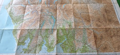 Vintage Bartholomew Half Inch Contoured Cloth Map Sheet 34 – English Lakes