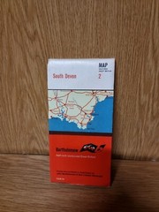 Bartholomew Half-inch Contoured Cloth Map – South Devon, Sheet 2 (24b)