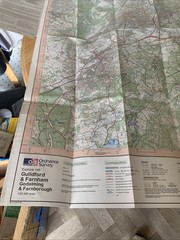Explorer 145 Guildford & Farnham Godalming Farnborough Map 1998 Ordnance Survey