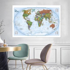 7x5ft 5x3ft Map of the World Country With City Art Poster Prints Home Wall Decor