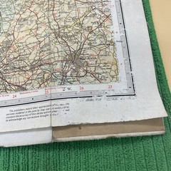 Vintage Bartholomew’s 1/2 Inch/mile Cloth Map Sheet 23 N.Shropshire 1940’s 4 shi
