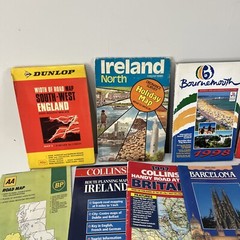 Vintage Maps Bundle Job Lot X22 Belfast Bournemouth Etc…