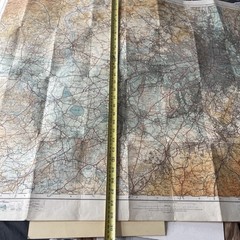 Vintage Ordnance Survey Map of the Country Round London 1921. 30inc L x 39 w inc