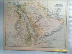 Antique Map. ARABIA. EGYPT, NUBIA & ABYSSINIA. c1900. VG.