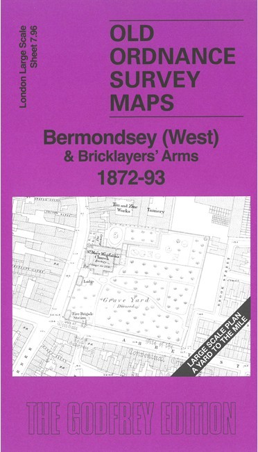 Bermondsey West & Bricklayers Arms 1872-93 London Large Scale 7.96