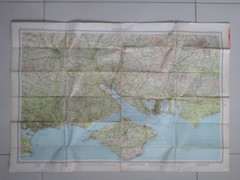 Bartholomew Half Inch Cloth Map 5 New Forest 1964 Folding Cloth Map