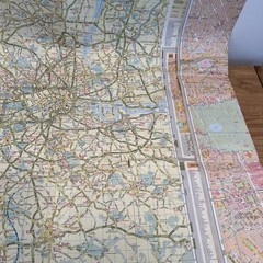 1977 AA Map Of London – Road Map Fold Out In Good Condition
