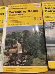 5 Ordnance Survey Outdoor Leisure Maps The Peak District, Yorkshire Dales Etc