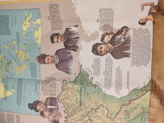 Vintage 70’s National Geographic The Peoples Of Mainland Southeast Asia 37″X32″