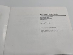 Atlas of the Soviet Union US Dept of State Booklet September 1987 Vintage