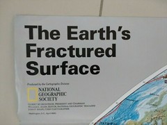 National Geographic Map Earths Fractured Surface & Living On The Edge 1995