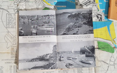 Newquay Padstow OS Linen Map St Ives Cornwall Town Guide Coach Guide AA hotels