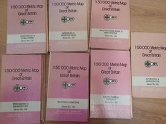 Ordnance Survey ex library x 7 hard covers special editions