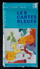 Les Cartes Bleues Europe Map 3: Paris, Suisse, Milan. Scale – 1:500,000 (1968).