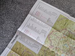 Vintage Bartholomew’s World Travel Map Thailand, Scale 1:1 500 000, 1987