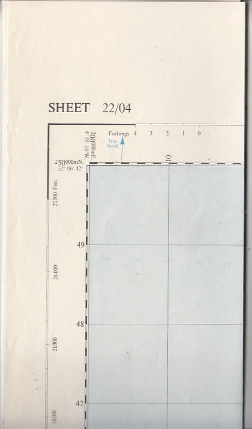 Ordnance Survey (OS) 1:25,000 First Series Map Sheet 22/04 (SN04) Dinas Head