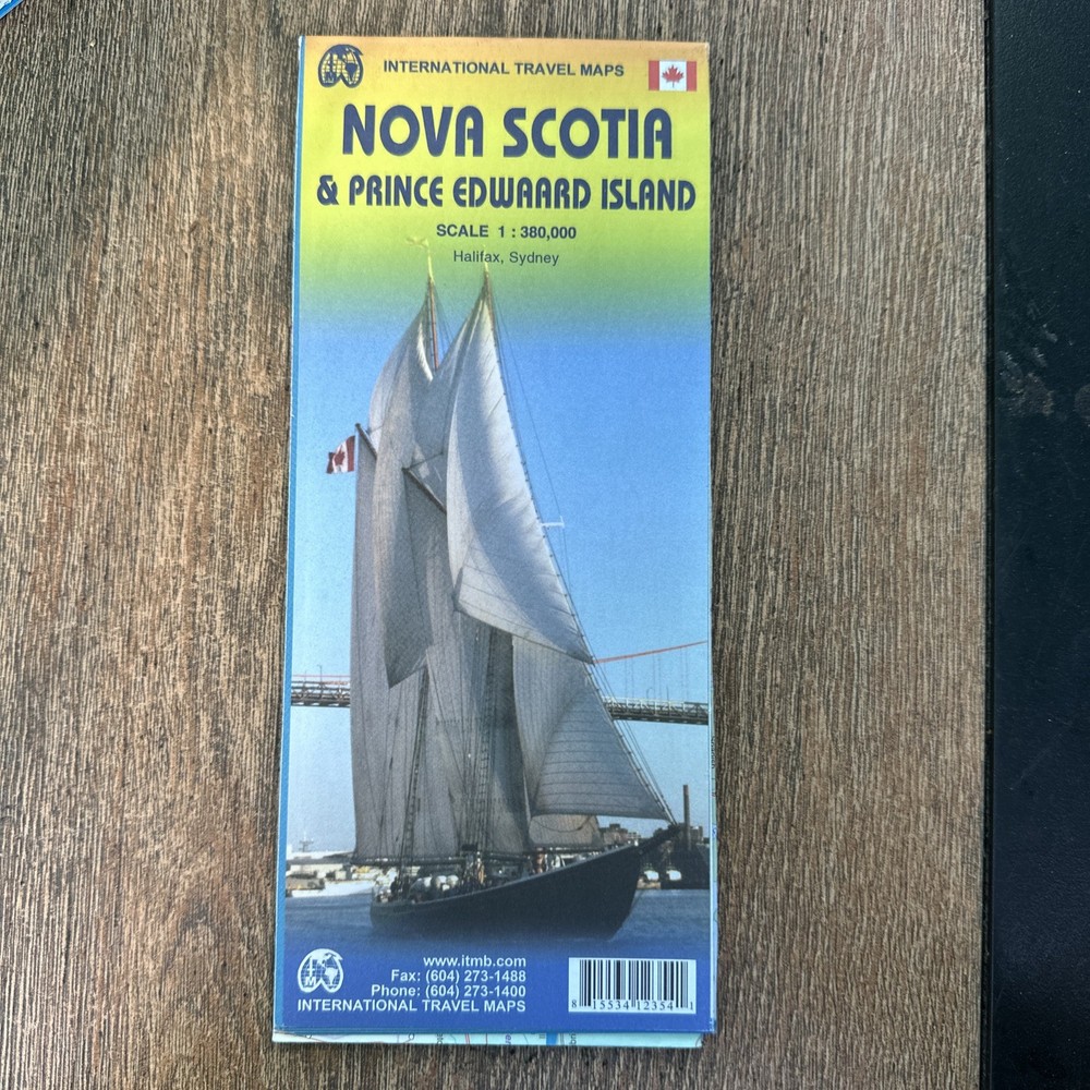 NOVA SCOTIA / PEI TRAVEL REFERENCE MAP 1 : 400 000 By Itmb Publishing Ltd *NEW*