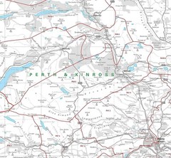 Postcode Sector Wall Map 28 Scottish Highlands – Motorway A & B Road (Paper)