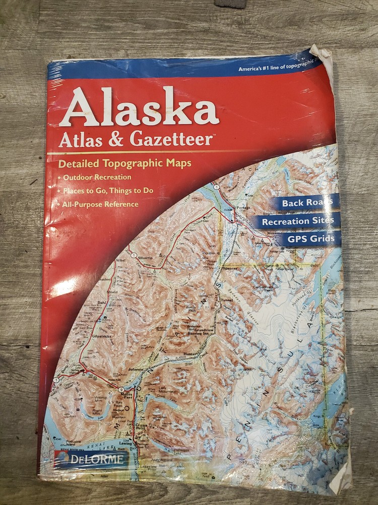 Alaska Atlas and Gazetteer (2004) Topo Maps of Entire State by Delorme