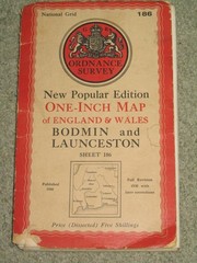 OS Ordnance Survey 1″ New Popular Edition 186 Bodmin & Launceston; 1946 on cloth