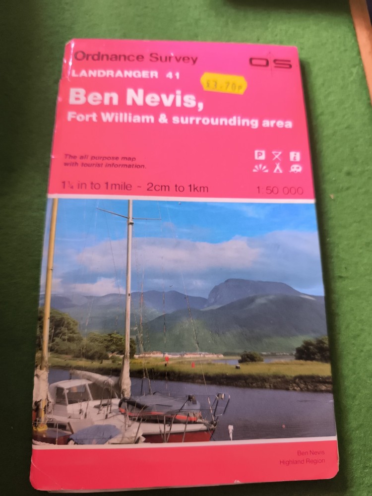 Ordnance Survey Landranger Ben Nevis, Fort William & Surrounding Area Map