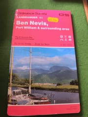 Ordnance Survey Landranger Ben Nevis, Fort William & Surrounding Area Map