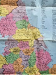 Bartholomew ‘s Map of the British Isles. Vintage. 1:1,250,000. Counties,Regions.