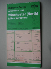 1988 WINCHESTER NORTH & New Alresford OS Map 1:25000 Pathfinder Map 1243 Hampshi