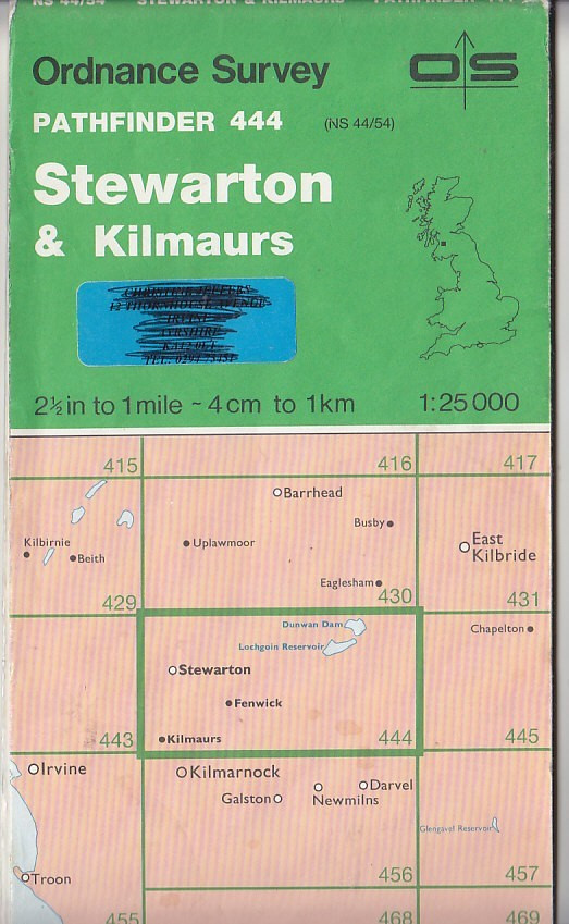 Ordnance Survey Map 1:25,000 Pathfinder Sheet NS 44/54 Stewarton & Kilmaurs