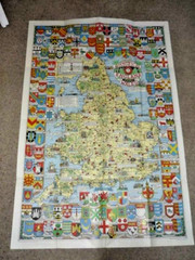 Historical MAP of ENGLAND & WALES Cloth Backed