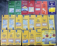 25x Michelin France road maps, folded, inc Italy Europe & Swizerland