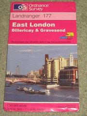 OS Ordnance Survey Landranger Map Sheet 177 East London – 1996