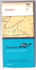 GRAMPIANS – Bartholomew half inch contoured map