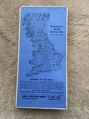 Vintage Bartholomew’s Half Inch Cloth Map, No 51, Grampians. C1962