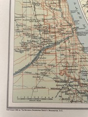 Vintage National Geographic Map Illinois May 1931