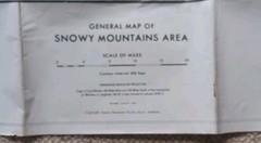 General Map Of Snowy Mountains Area Australia 1968 8th Edition