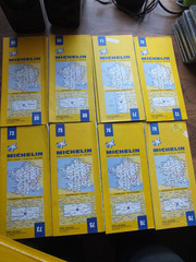 22 x Vintage Michelin French Fold Out Road Maps of France
