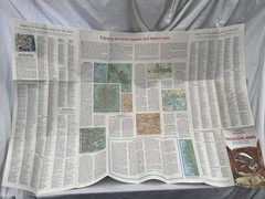 Vintage National Geographic Map Of Vacationlands Of The US And Canada 1966