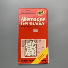 Germany Road Map 1980–81 Vintage Deutschland 1:800,000 Fold-Out Map