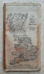 WYE VALLEY 1946 Bartholowmew’s Revised Half-Inch Contoured Map Sheet 13
